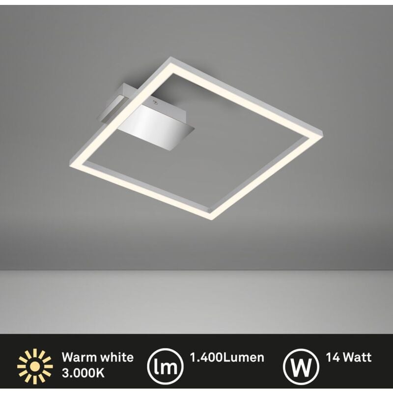 Plafonnier led, chrome mat/chrome, LED/14W