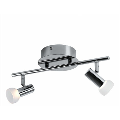 Plafonnier LED chrome salon spot éclairage spots en verre mobile Eglo 91663