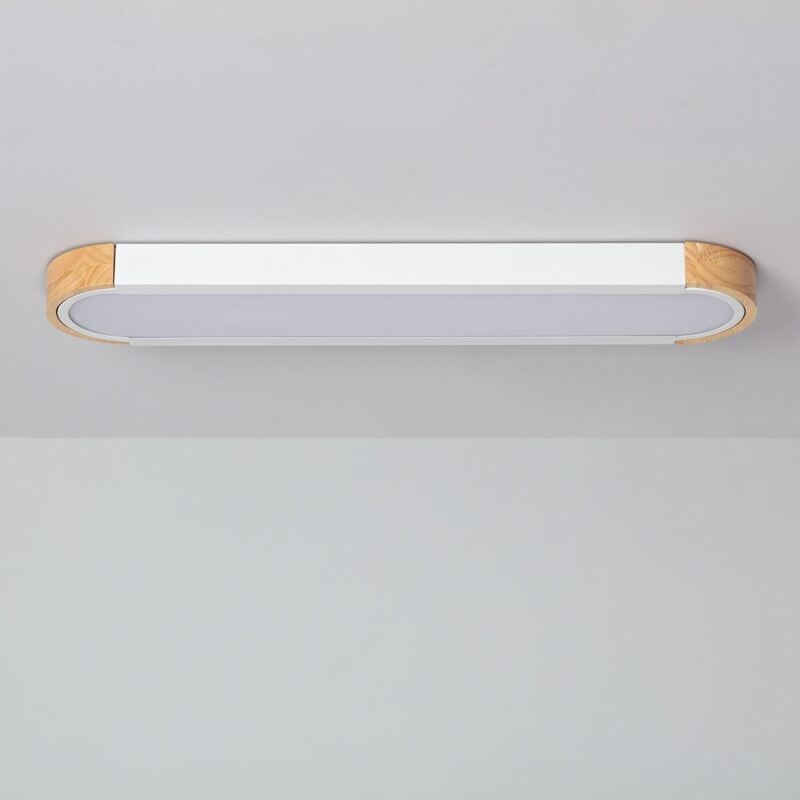 Plafonnier LED 18W Dari Lang Bois et Métal CCT Sélectionnable ILUZZIA Downlight - Blanc