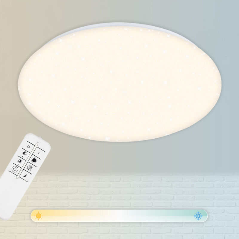 Plafonnier Briloner leuchten verb, 40 w, 4000 lm, IP20, blanc, plastique, intensité lumineuse variable, cct, ø 49,5 cm