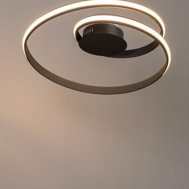 Plafonnier led design double nœud noir - Keane