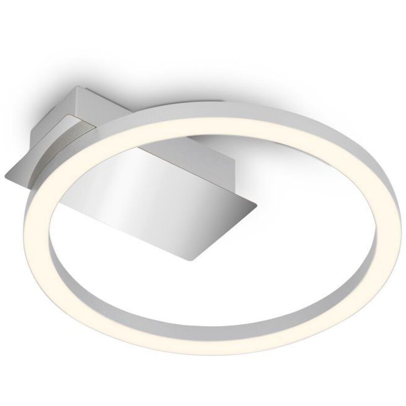 Plafonnier LED design moderne 210x200x45mm carré 5W 500lm 3000K lumière blanche chaude argenté lampe plafond salon chambre cuisine couloir