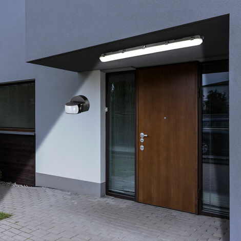 Lampe LED Humide Avec Détecteur De Mouvement 90/120/150cm IP65 - Pour Garage, Cave, Extérieur