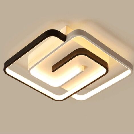 Plafonnier Led Dimmable avec télécommande Moderne Lampe de Plafond Dimmable 3000K-6000K Pour salon chambre à coucher salle à manger bureau 40W Carré