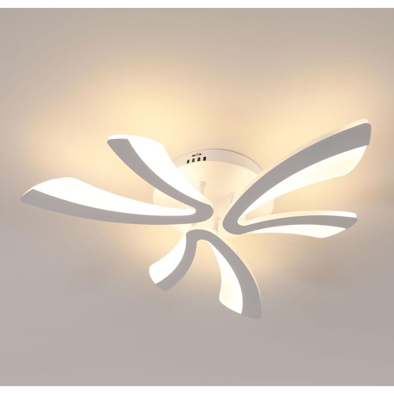 GOECO Plafonnier LED moderne Forme de fleur créative Lampe de Plafond 36W Pour salon chambre à coucher salle à manger bureau Blanc Lumière Blanche