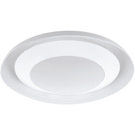 Plafonnier LED dimmable télécommande lampe lumière du jour rond éclairage salon Eglo 97318