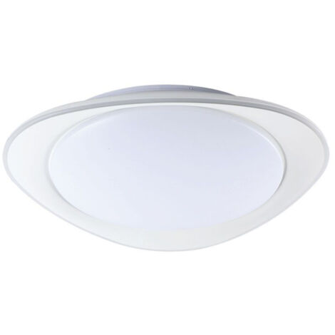 Plafonnier LED dimmable V-TAC 40W avec télécommande, télécommande 3en1 CCT, couleur blanche, forme elliptique D450mm - 23593