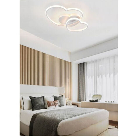 Plafonnier Led Double Coeur Finition Moderne 31w Lumière 6500k 3000k 4000k Pn-05b