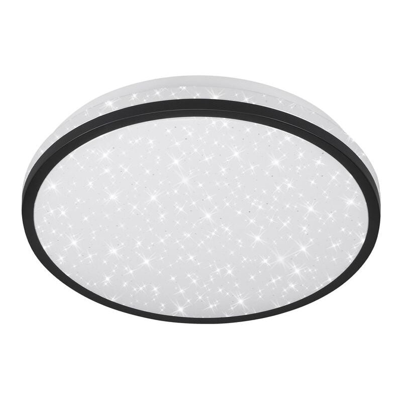 Plafonnier led à détecteur Telefunken tepi, 16 w, 1500 lm, IP44, noir, plastique, ø 28 cm