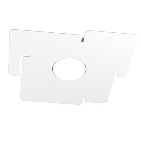 Plafonnier LED ECHO Top Light en métal blanc carré avec raccord ampoule Gx53