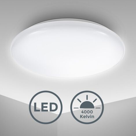 Plafonnier LED éclairage luminaire plafond 28cm 12W plafonnier design salon 230V BLANC