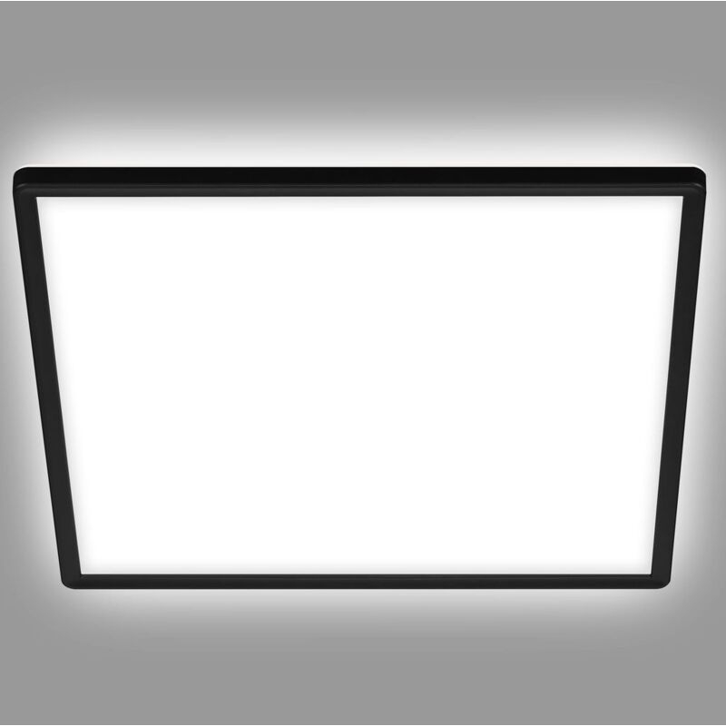 Panneau led Briloner leuchten slim, 18 w, 2400 lm, IP20, noir, plastique, 29,3 x 29,3 x 2,8 cm
