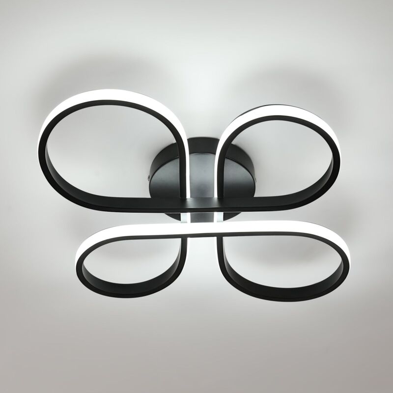 Plafonnier led En Acrylique Et Métal, Lumière Blanche 6500K, 45W, 220V, Noir - Comely