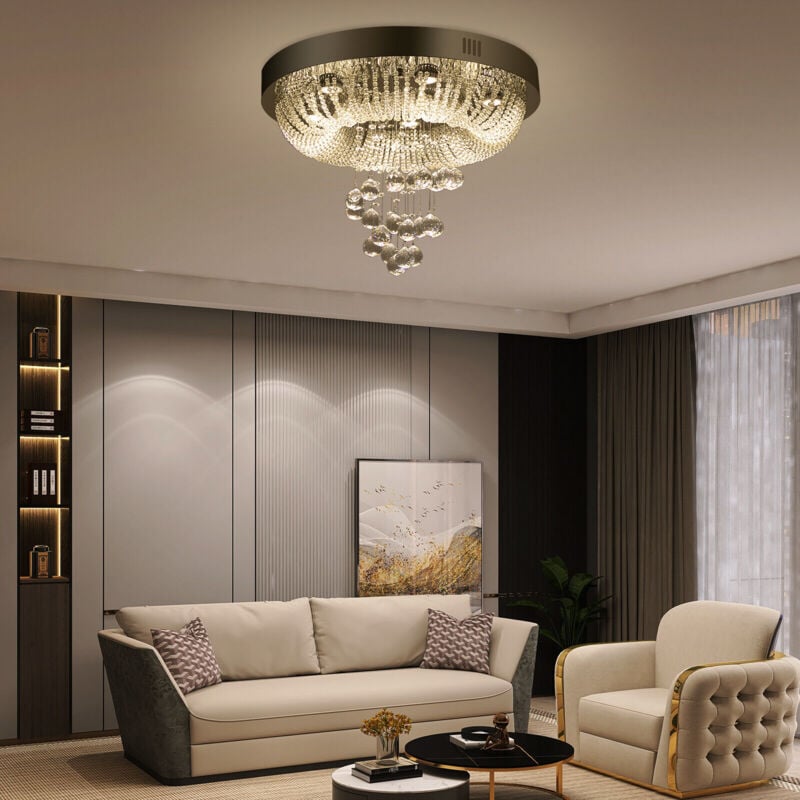 Plafonnier led en cristal, éclairage D'intérieur, Luminaire décoratif de plafond, idéal pour une chambre à coucher