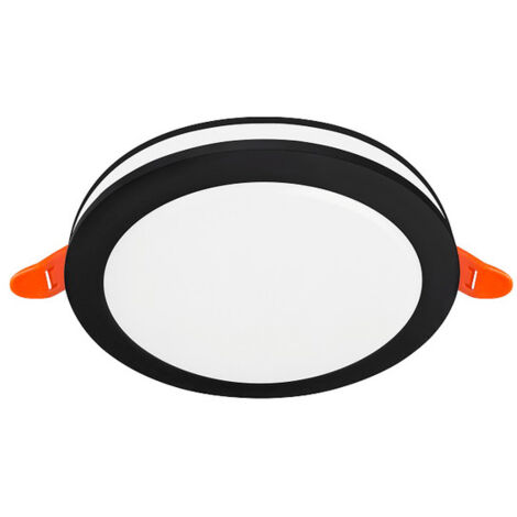 Plafonnier LED encastrable 18W noir 1440lm 3CCT rond PAULA HOROZ panneau LED plafond intérieur