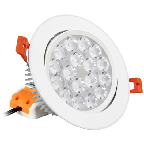 MI LIGHT Plafonnier LED Encastrable Dimmable 9W 780lm 15° Ø135mm Orientable 30° 4/8 Zones - RGB+CCT 2700K-6500K pilotable 062