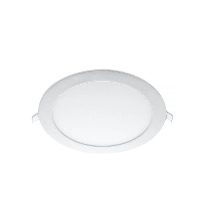 Plafonnier led Encastrable Extra-Plat 24W 2160lm 160° Ø300mm Argent - Blanc du Jour 6000K