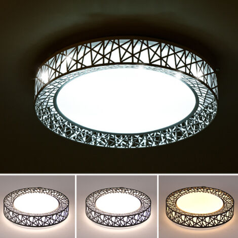 Plafonnier LED encastré de 27 cm, 24 W moderne proche des plafonniers, 3 couleurs de lumière réglables (3000 K-6000 K) Plafonnier à profil bas