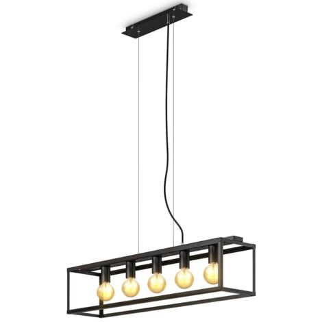 B.K.Licht – Plafonnier LED 64 W orientable en métal-plastique – 4 modules carrés – Intensité lumineuse 4800 lumens – Fonction mémoire