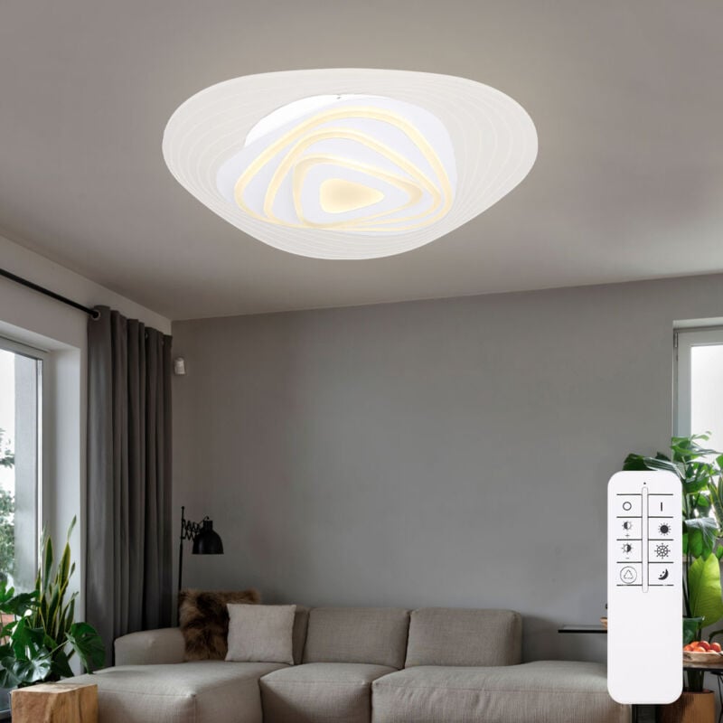 Plafonnier led lumière smart home Alexa veilleuse dimmable télécommande 50cm