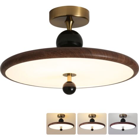 Plafonnier LED haut de gamme, plafonnier vintage du milieu du siècle, lustre de plafond design, 3 températures de couleur 3000K-6000K (40 cm x 25 cm)