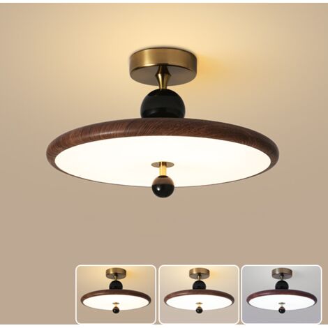 Plafonnier LED haut de gamme, plafonnier vintage du milieu du siècle, lustre de plafond design, 3 températures de couleur 3000K-6000K (40 cm x 25 cm)