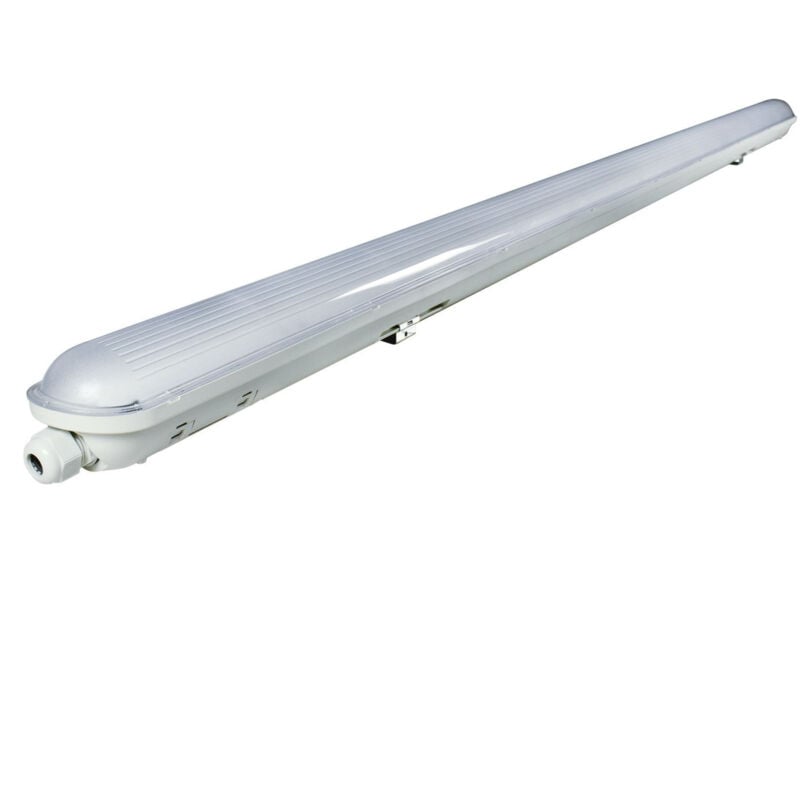 Plafonnier led Hermétique balwir - 46W - 6900lm - 6000K - IP65 - Gris - 1480x72x61mm