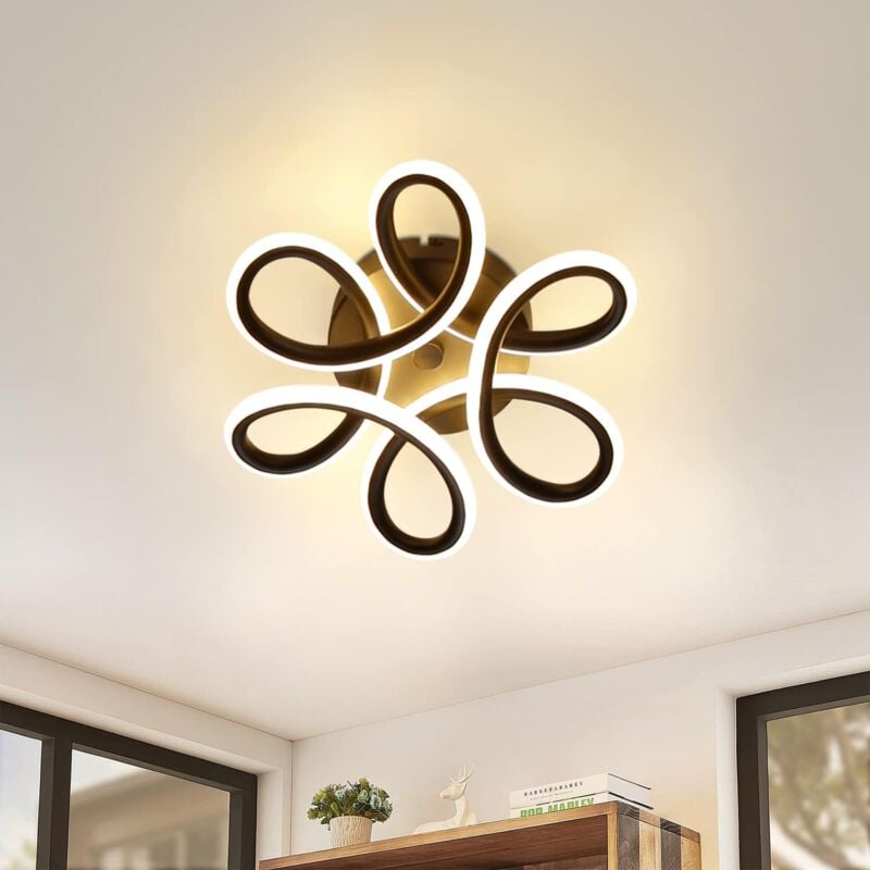Gbly - Plafonnier led, Lampe de Lustre , lampe de plafond moderne, Design Courbé Moderne Luminaire Plafonnier pour Couloir Balcon Salon Cuisine