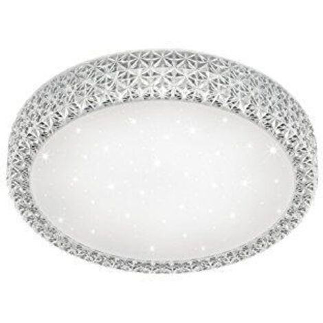 Plafonnier LED intégré 21W blanc RL PEGASUS cristal