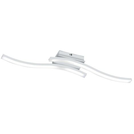 Plafonnier Led intégrée 2x600 Lumens blanc mat - Trio - Route II