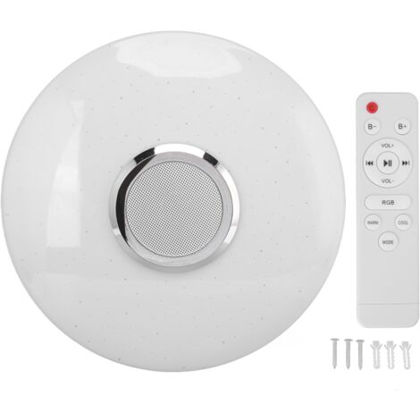 Plafonnier LED intelligent Bluetooth rond ultra fin, intensité réglable et couleur changeante pour chambre, 100-240V
