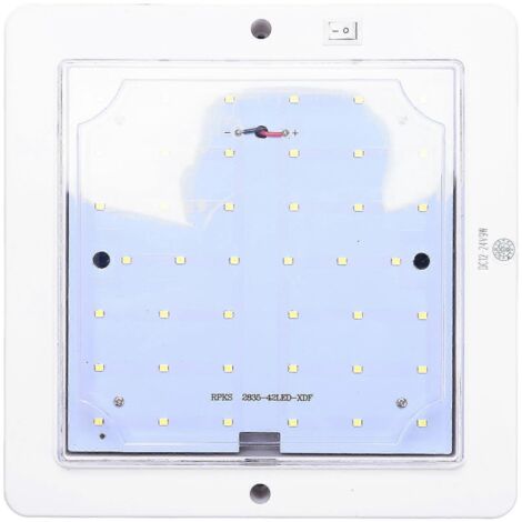 Plafonnier LED intérieur blanc froid 9W 12V pour voiture, caravane et camping-car