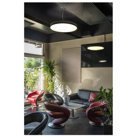 Plafonnier LED intérieur rond noir LED MEDO® PRO 90 LED 74 W IP 50 IK02 - SLV 1007314
