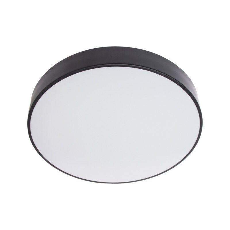 Plafonnier led intégrée rond noir IP44, 2200 Lumens, cct, Blanc chaud, Blanc neutre - PL2000R33NIPCCT - Xanlite
