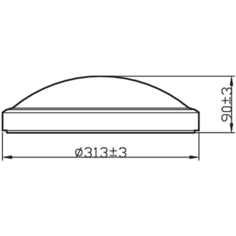 Philips - Plafonnier Doris 17W, 2700K, 8x31x31 cm, rond, IP44, Blanc