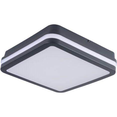 Plafonnier LED IP65 - Détecteur Mouvement - 12/18W - CCT - Graphite