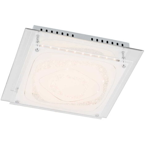 Plafonnier LED Italux Verso blanc carré 34 cm 17W 4000K