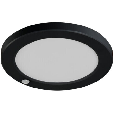 Plafonnier LED Kanlux ERGA noir 23 cm 17W PIR CCT IP20