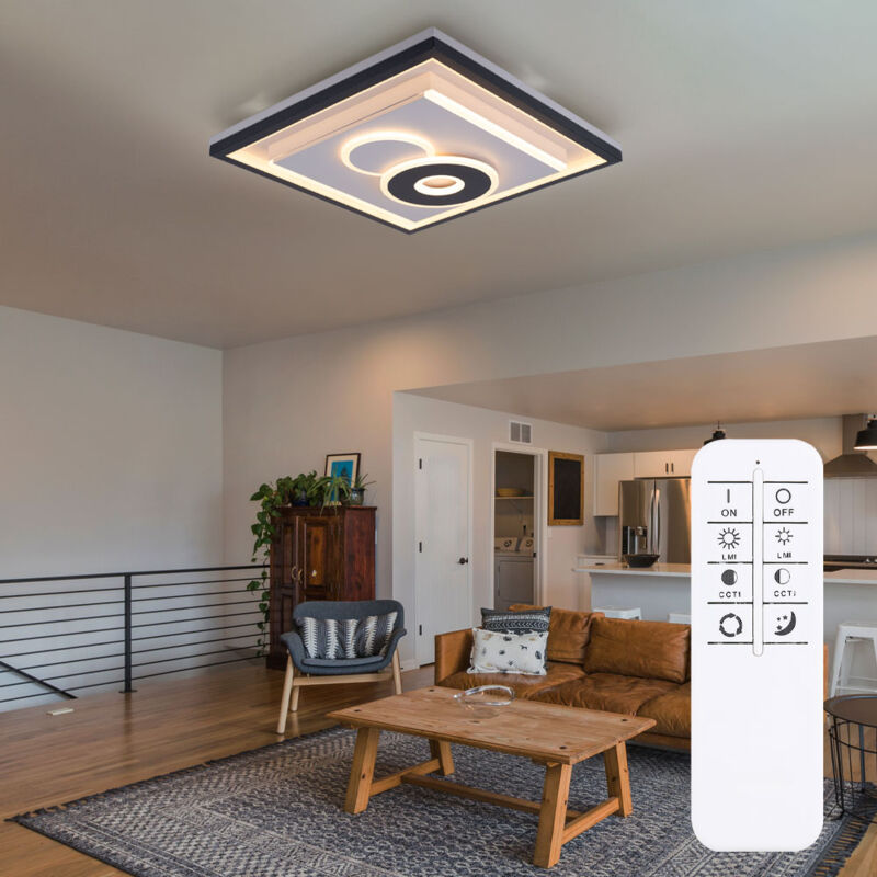 Plafonnier LED lampe de salle à manger lampe de salon, veilleuse à mémoire de télécommande dimmable CCT, 52W 1853 lm 2700-6000K blanc chaud-blanc