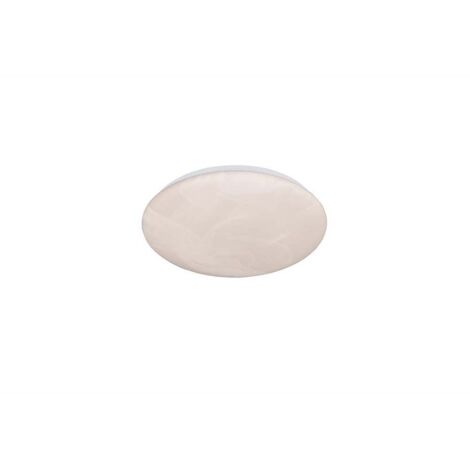 Plafonnier LED lampe de salon métal blanc albâtre rond D 28 cm
