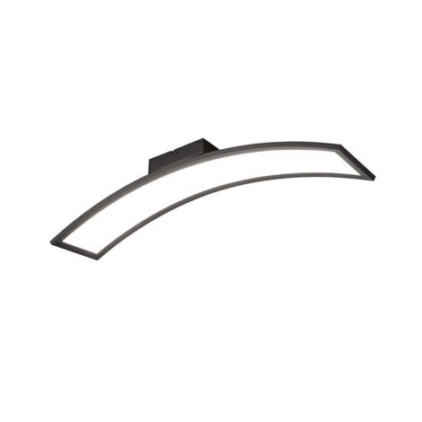 Plafonnier LED lampe de salon noir moderne L 76,5 cm
