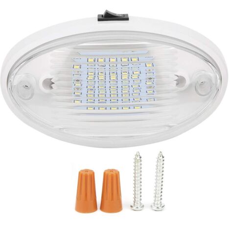 Plafonnier LED Lampe D'intérieur, 12V 400lm Plafonnier LED Lampe D'intérieur Haute Luminosité pour Voiture RV Yacht Remorque de Bateau pour Plafonnier LED RV Lumière RV Éclairage Intérieur Lampe pour