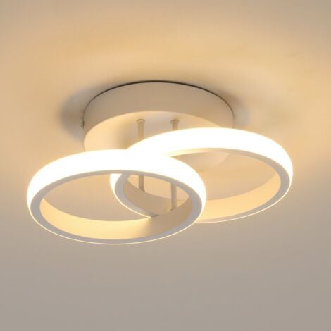 GOECO Plafonnier LED, LED Lustre de Plafond, Luminaire Plafonnier, Blanc Chaud 3000K, 22W, Plafonnier en Acrylique Chic Moderne éclairage pour Cuisine Salon Chambre à Coucher