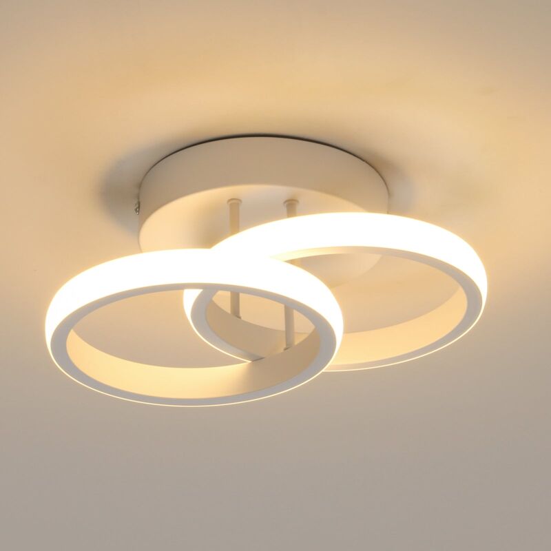Plafonnier led, led Lustre de Plafond, Luminaire Plafonnier, Blanc Chaud 3000K, 22W, Plafonnier en Acrylique Chic Moderne éclairage pour Cuisine
