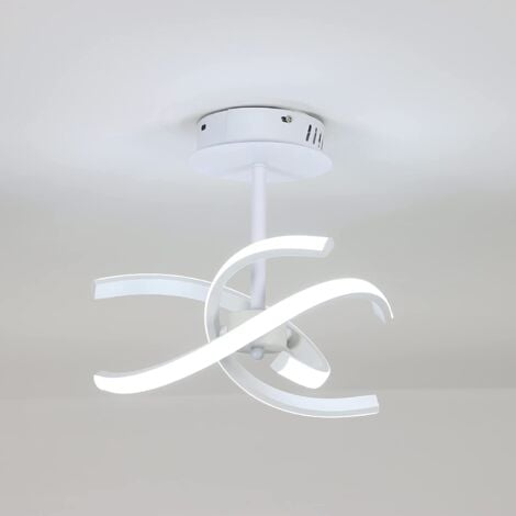 GOECO Plafonnier LED, Luminaire de salon à Trois Tubes en Aluminium 26W 2925LM, Moderne Lampe Plafond Blanc pour Chambre à Coucher Salon Cuisine Couloir 6500K