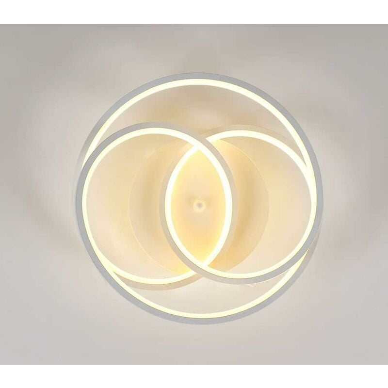 Plafonnier led, Luminaire Plafonnier Moderne 40W 2600LM, Blanc Chaud 3000K, Créatif Lampe de Plafond en Acrylique, pour Chambre à coucher Balcon