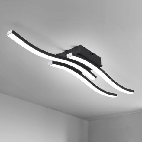 Plafonnier LED, Lustre en forme de vague, Plafonnier LED design, Applique murale LED à économie d'énergie, Lumière blanche froide 6000 K, 52 cm