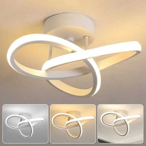Plafonnier LED, Lustre LED basse consommation, Plafonnier moderne 20 W, Luminaire d'allée LED design, 3 températures de couleur (3000 K-6000 K)