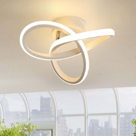 Plafonnier LED, Lustre LED basse consommation, Plafonnier moderne 20 W, Luminaire d'allée LED design, Blanc chaud 3000 K