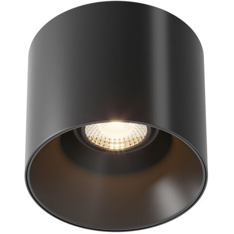 Plafonnier LED Maytoni Alfa noir 25W 3000K dimmable